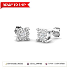 Lab grown diamond earring