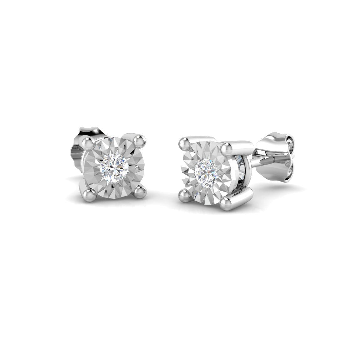 0.3 Carat D-E/VS Lab Grown Diamond Stud Earring 9k White Gold Ready To Ship
