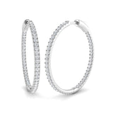 Hoop Earrings - Erewy 1.5ct Round Cut