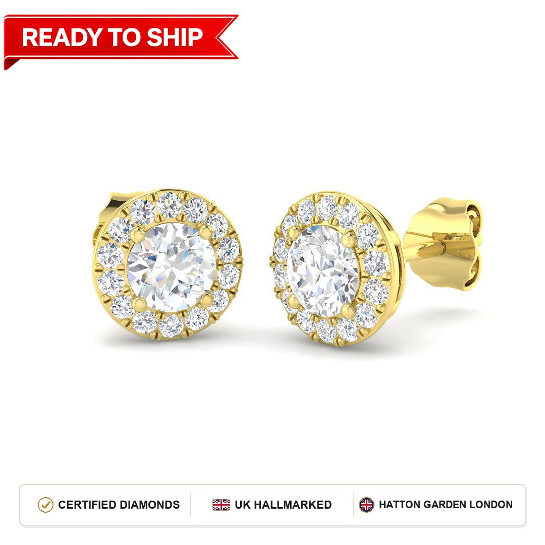 Lab grown diamond earring