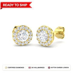 Lab grown diamond earring