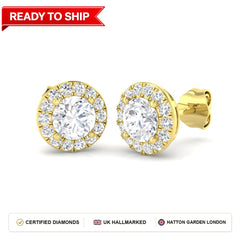 Lab grown diamond earring