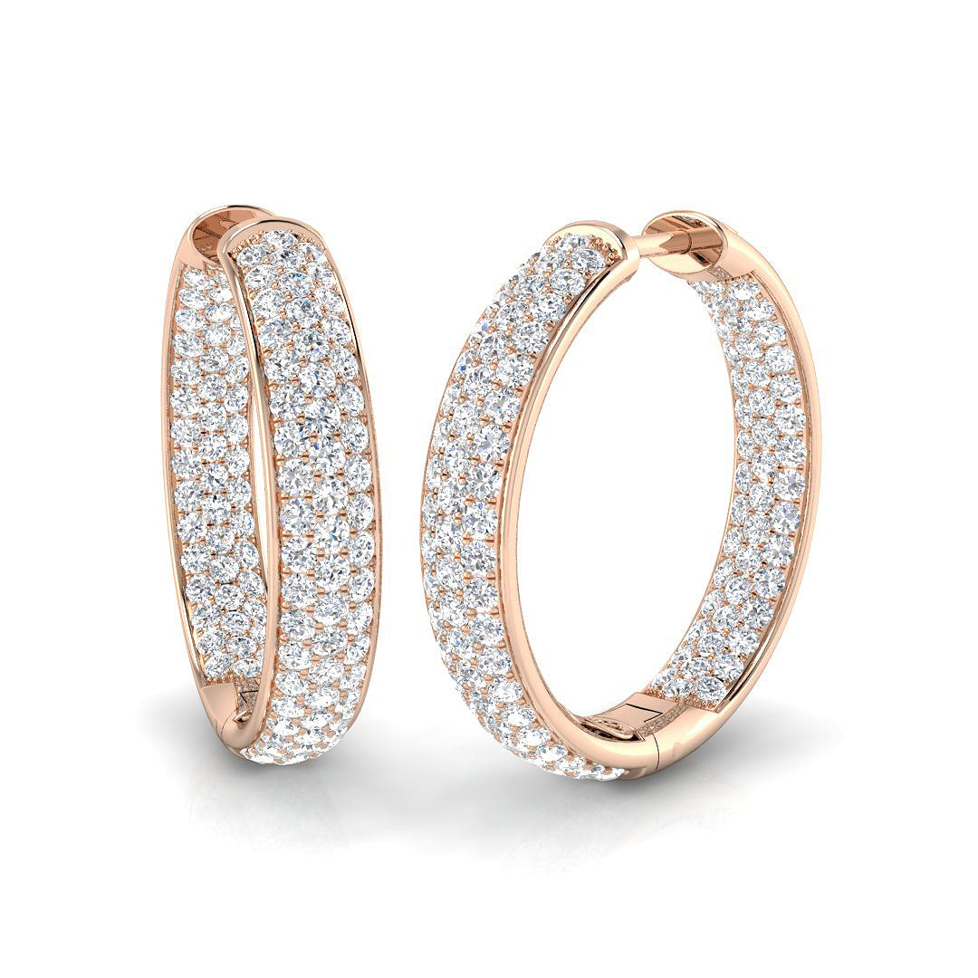Hoop Earrings - Ergpy 2.5ct Round Cut Diamond Pure Radiance