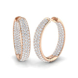 Hoop Earrings - Ergpy 2.5ct Round Cut Diamond Pure Radiance