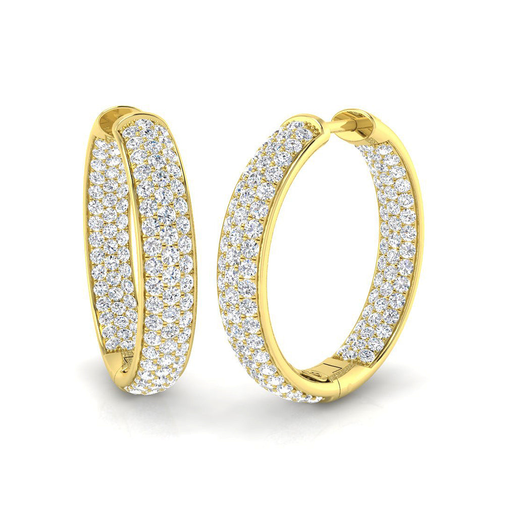 Hoop Earrings - Ergpy 2.5ct Round Cut Diamond Pure Radiance
