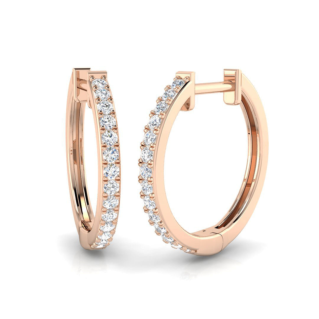 Hoop Earrings - Iris 0.25 Carat To 0.5 Carat Fine Sparkle