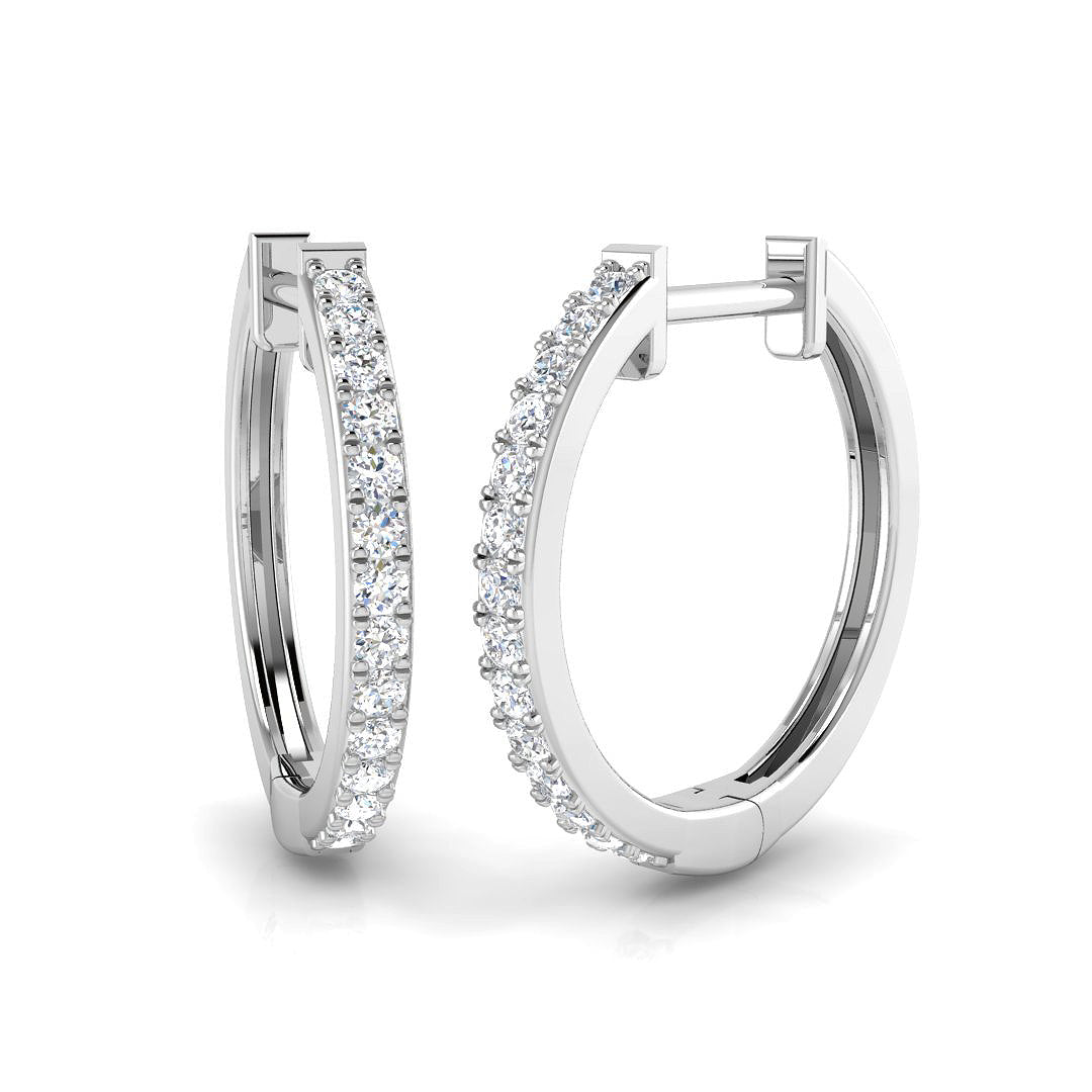 Hoop Earrings - Iris 0.25 Carat To 0.5 Carat Fine Sparkle