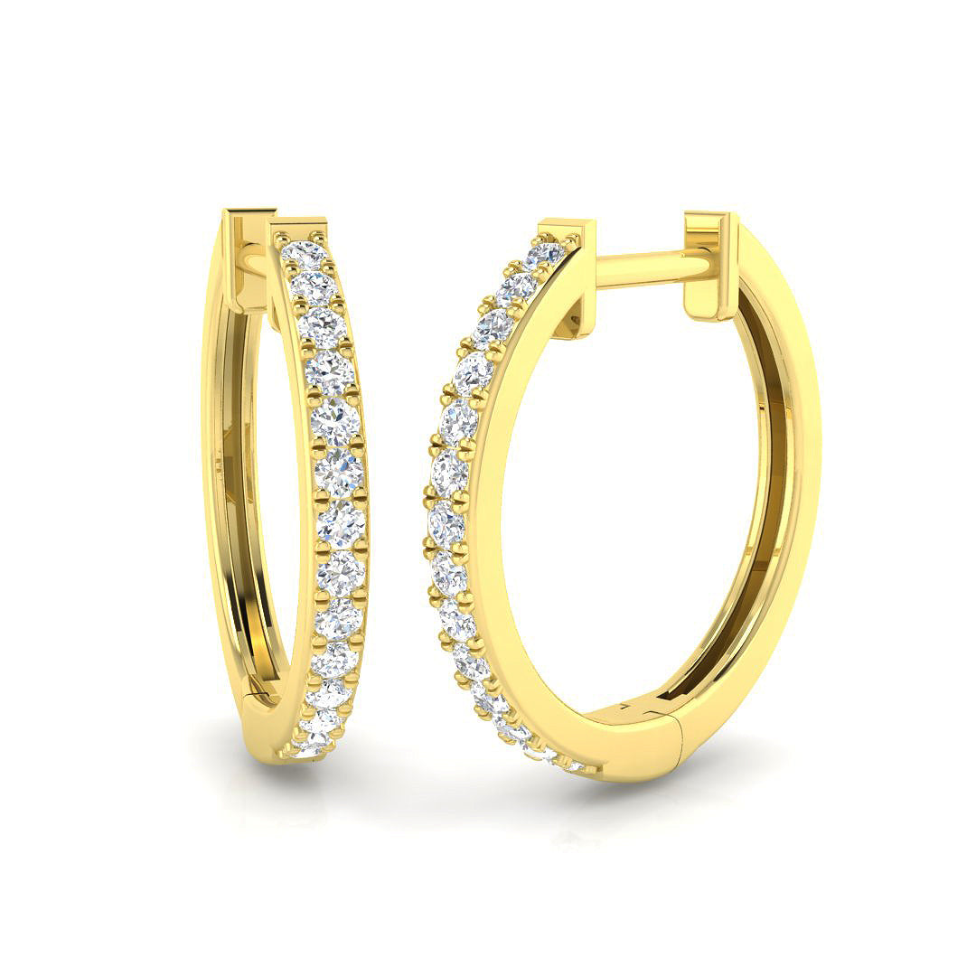 Hoop Earrings - Iris 0.25 Carat To 0.5 Carat Fine Sparkle