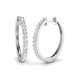 Hoop Earrings - Ergny 0.5ct Round Cut Diamond Pure Radiance