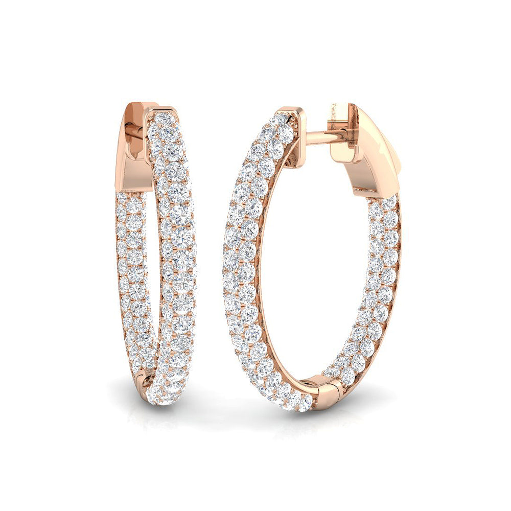 Hoop Earrings - Ergsy 1.75ct Round Cut Diamond Pure Radiance