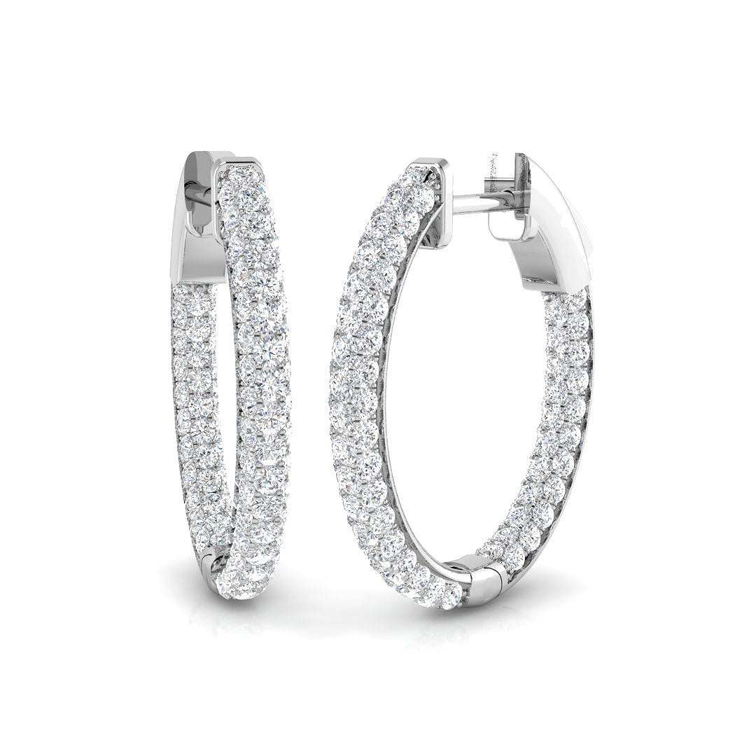 Hoop Earrings - Ergsy 1.75ct Round Cut Diamond Pure Radiance