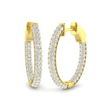 Hoop Earrings - Ergsy 1.75ct Round Cut Diamond Pure Radiance