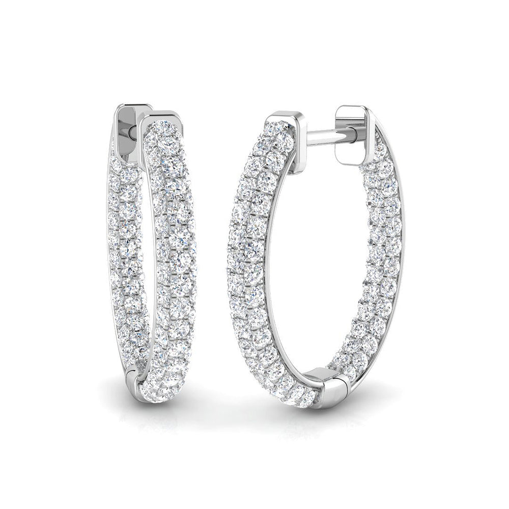 Hoop Earrings - Trory 1ct Exquisite Diamond Brilliance