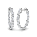 Hoop Earrings - Trory 1ct Exquisite Diamond Brilliance
