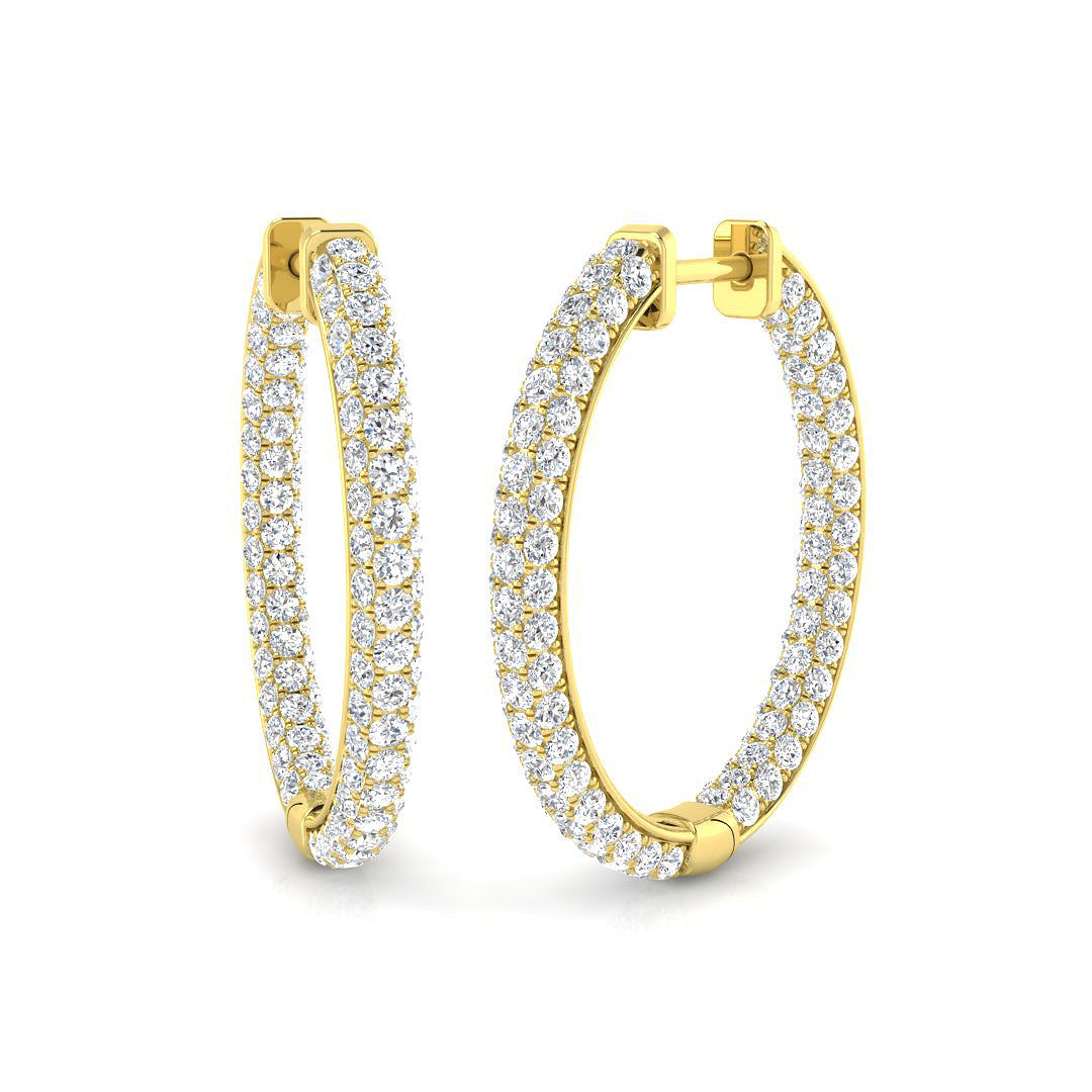 Hoop Earrings - Erhty 2.5ct Gold Pure Elegance