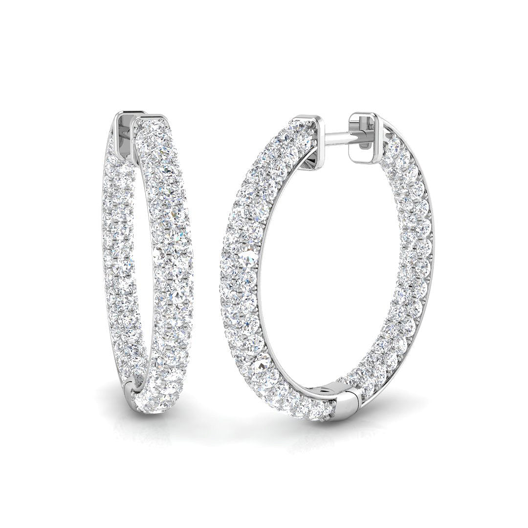 Gold Diamond Hoops Briar Elegant 5ct Gold Luxury Design
