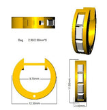 0,50 Karat natürlicher/im Labor gezüchteter Baguette-Diamant-Creolen in Gold - Britische Punzierung