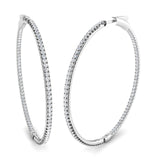 Hoop Earrings - Tulip 1.75ct To 3ct Fine Diamond Sparkle