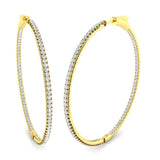 Hoop Earrings - Tulip 1.75ct To 3ct Fine Diamond Sparkle