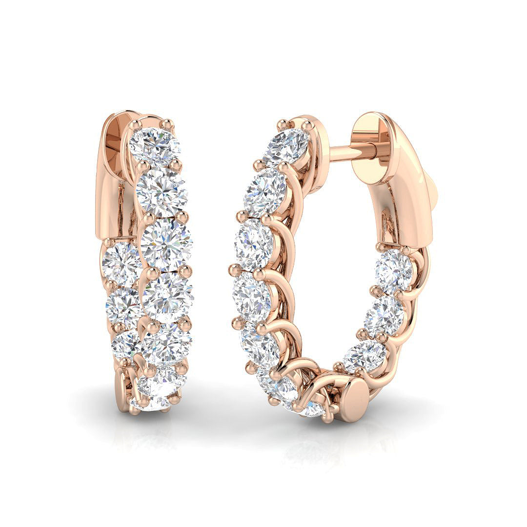 Hoop Earrings - Lumry 2ct Gold Premium Luxury