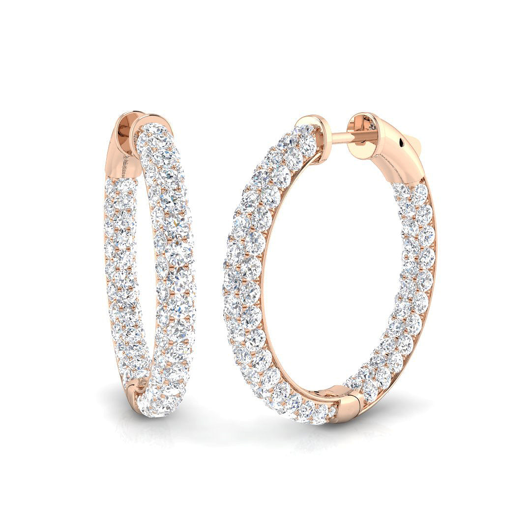 Hoop Earrings - Barley 4.5ct Lab Grown Diamond