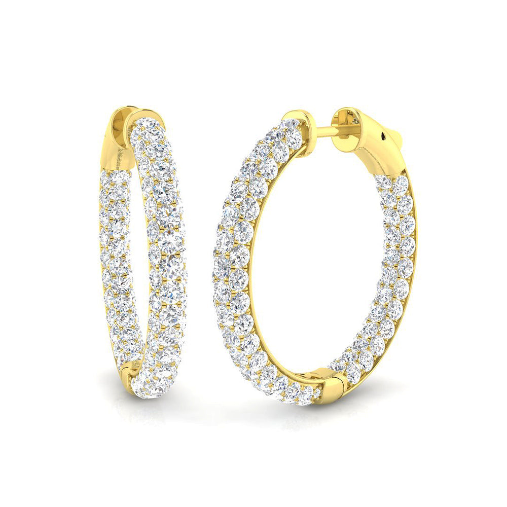 Hoop Earrings - Barley 4.5ct Lab Grown Diamond