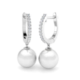 "Crane 6.5ct Gold Pearl Diamond Earrings – Elegant Luxury Jewelry"