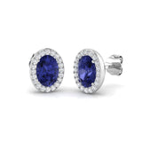 "Trogy 2ct Gold Tanzanite Diamond Earrings - Luxury Jewelry Elegance"