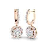 Daysy Luxury Gold Drop & Trilogy Diamond Earrings - 1ct to 1.25ct