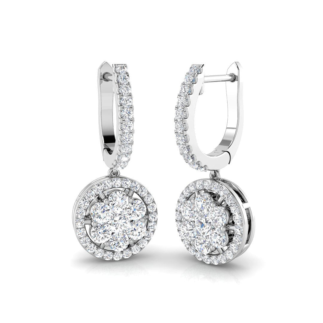 Daysy Luxury Gold Drop & Trilogy Diamond Earrings - 1ct to 1.25ct