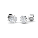 0.31ct Natural Diamond Round Cut Stud Earrings in 9K White Gold
