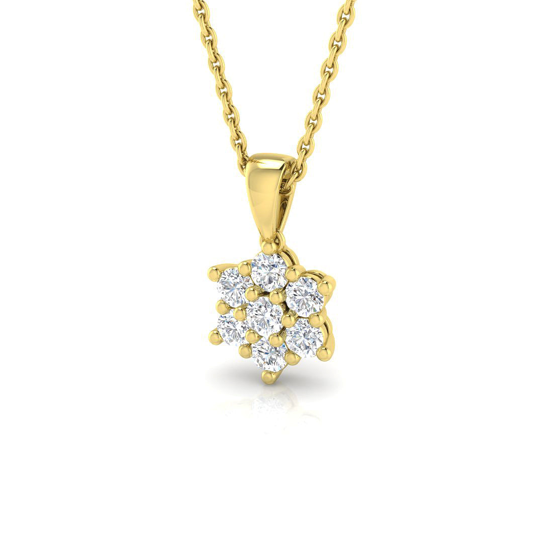 Azalea Cluster Diamond Pendant 0.3ct to 2ct Gold (Without Chain )