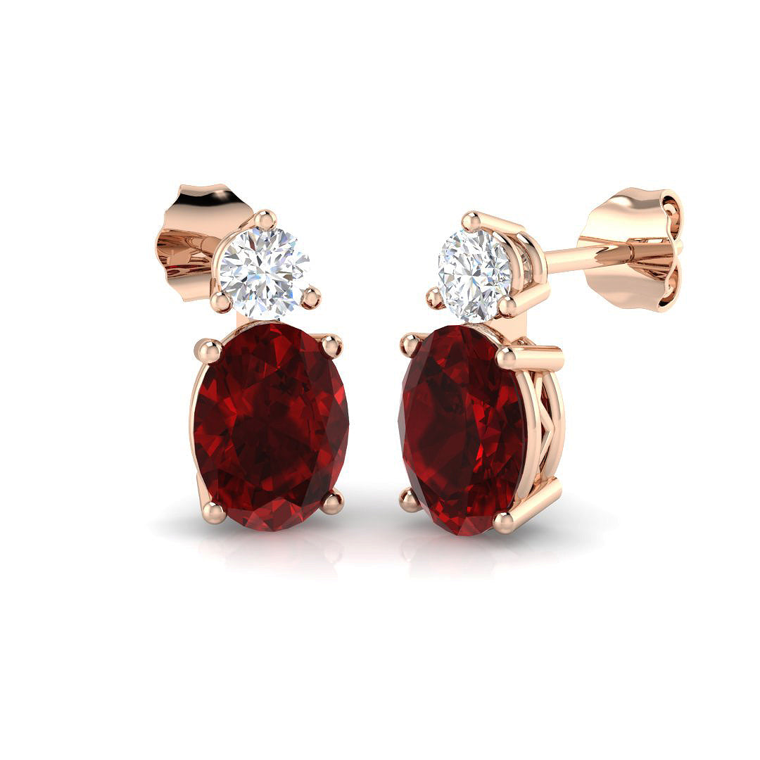 Tumty 3.5ct Ruby Gold Diamond Earrings – Luxurious Gemstone Jewelry