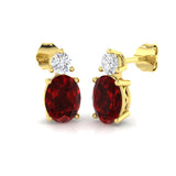 Tumty 3.5ct Ruby Gold Diamond Earrings – Luxurious Gemstone Jewelry