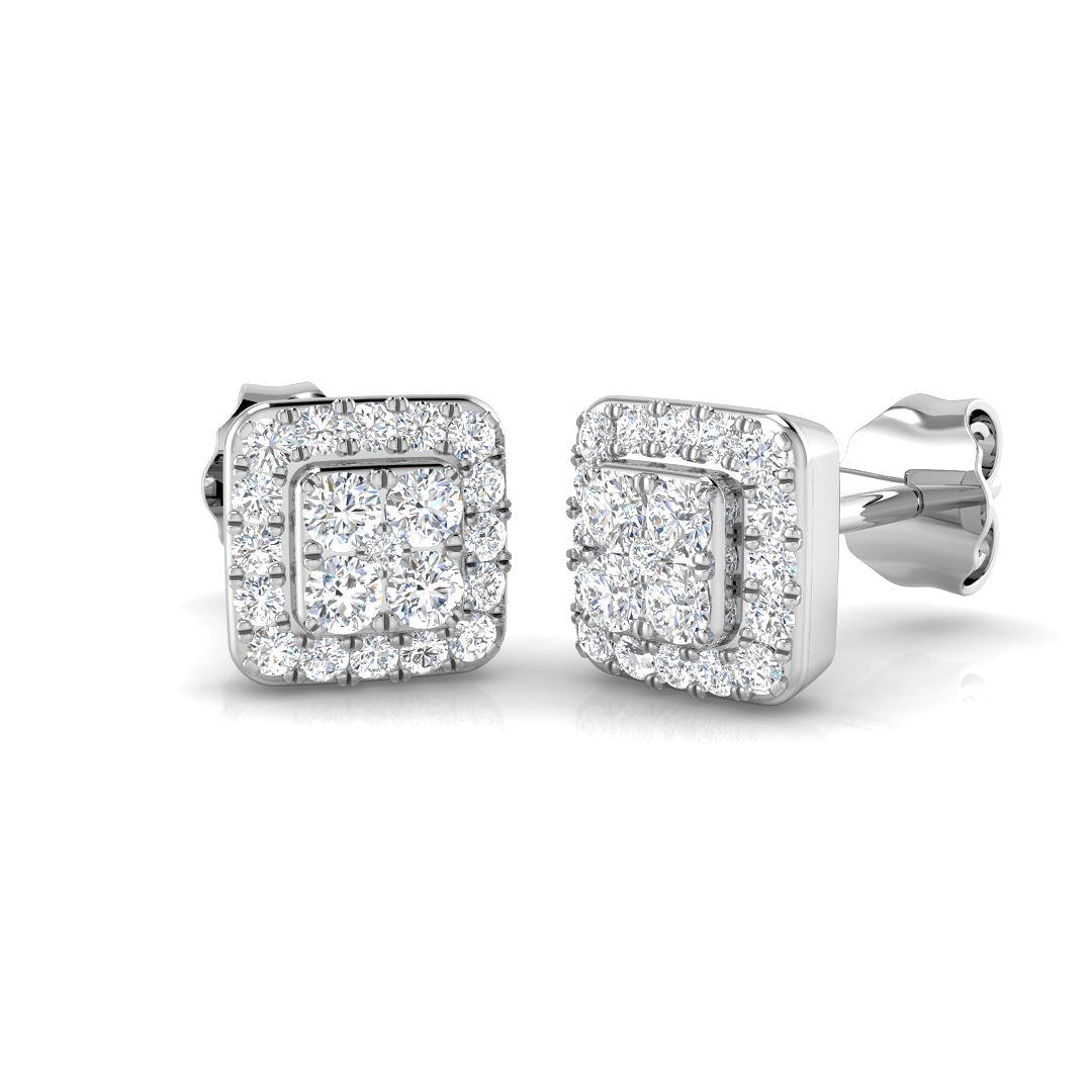 "Elegant Dayby Gold Cluster Diamond Earrings | 0.33ct - 1.5ct"