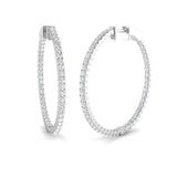 Hoop Earrings - Lilac 1.75ct To 3ct Fine Sparkle