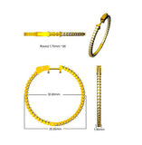 1.75–2.75Ct Natural & Lab-Grown Round Diamond Hoop Earrings | Pavé Set