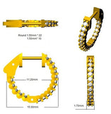 Natural & Lab-Grown Round Cut Diamond Hoop Earrings | U-Prong Set