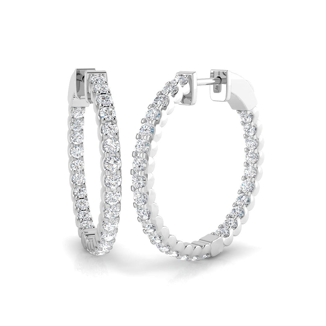 Hoop Earrings And Engagement Ring - Eresy 1.5ct Set