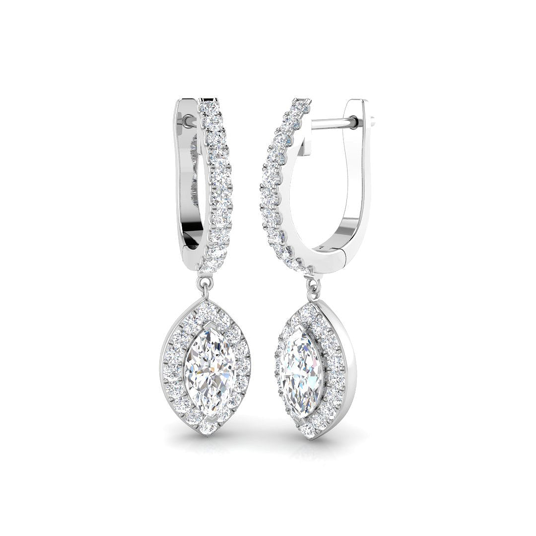 Eamon Gold Drop & Trilogy Diamond Earrings – 1ct to 2.5ct Elegance