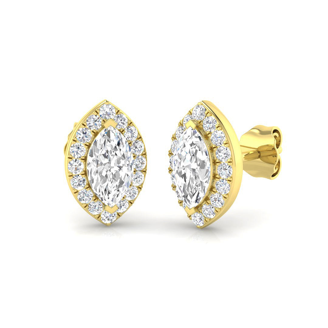 Eamon Gold Drop & Trilogy Diamond Earrings – 1ct to 2.5ct Elegance