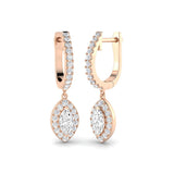 Kiki Gold Diamond Drop & Trilogy Earrings - Elegant 1ct Luxury Design