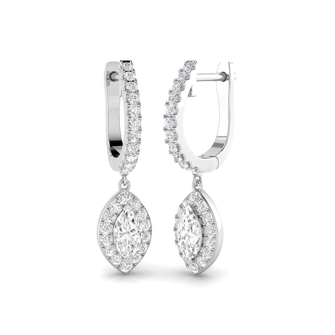 Kiki Gold Diamond Drop & Trilogy Earrings - Elegant 1ct Luxury Design