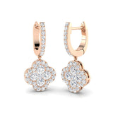 "Dayry Clover Diamond Earrings in Gold - 1ct Luxury Jewelry Elegance"