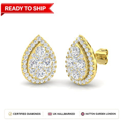 Lab grown diamond earring