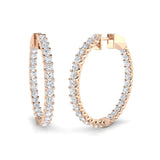 Hoop Earrings - Bloom 3.5ct To 5ct Fine Diamond Sparkle