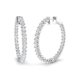 Hoop Earrings - Bloom 3.5ct To 5ct Fine Diamond Sparkle