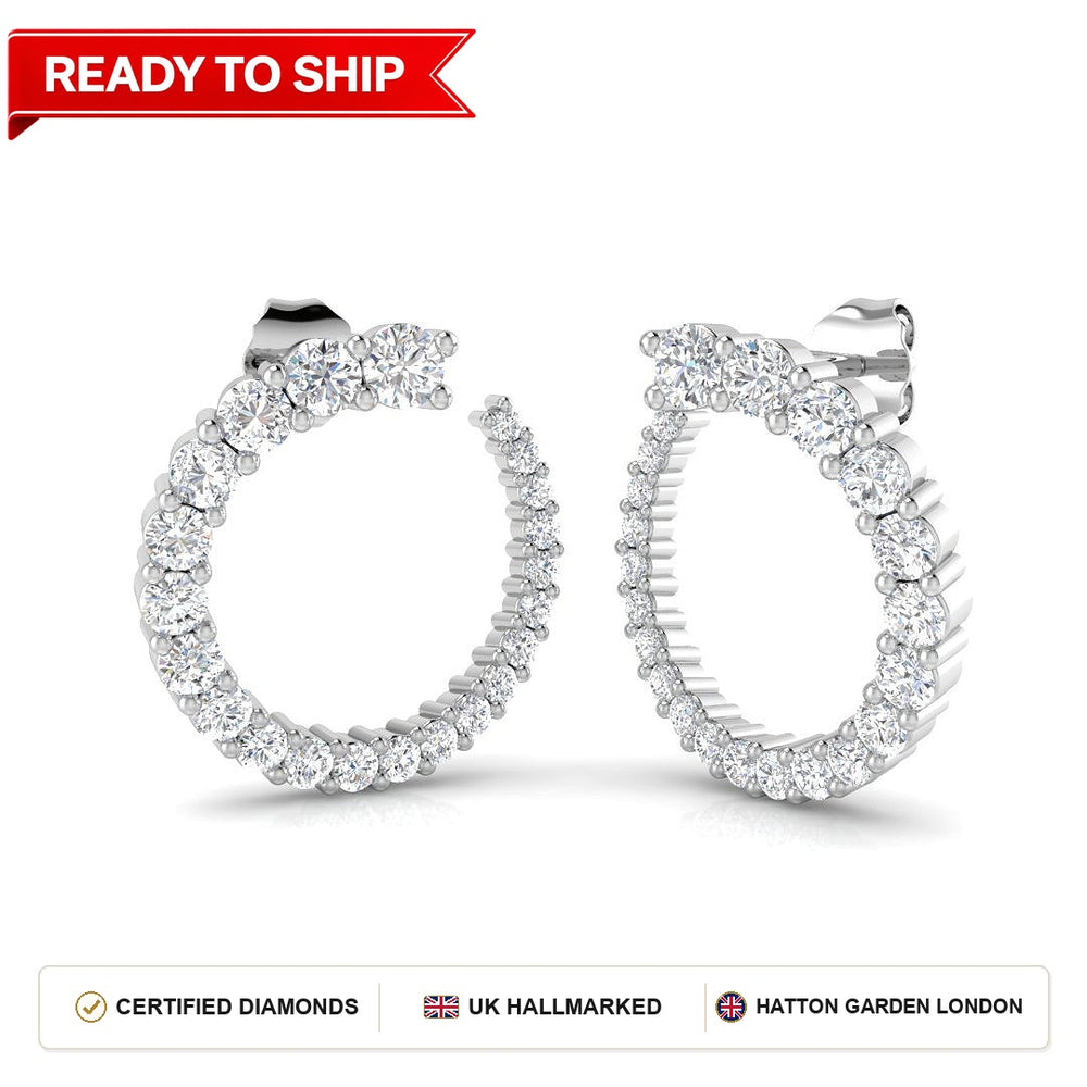 Lab grown diamond earring