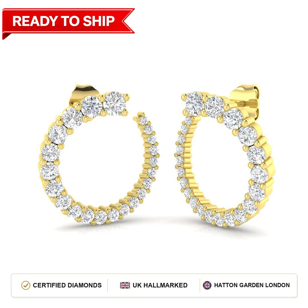 Lab grown diamond earring