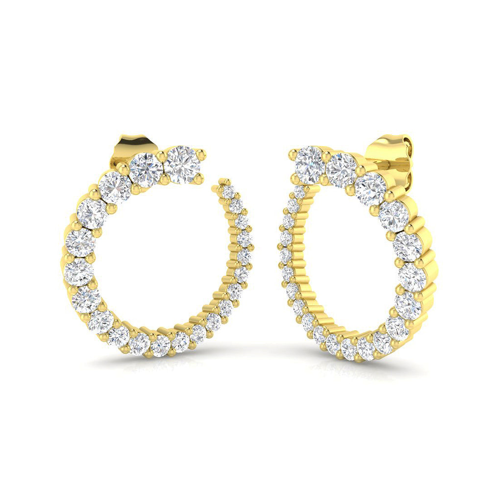 Hoop Earrings - Erhvy 1.5ct Gold Pure Elegance